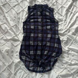 Almost Famous Plaid Button-Up Top